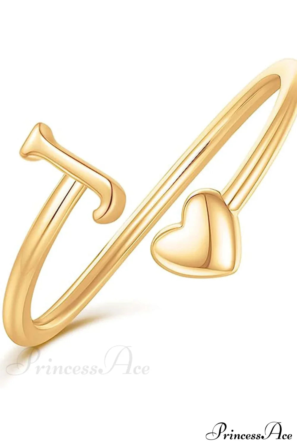 1Pc Minimalist Style Heart Shaped Glittery Ring