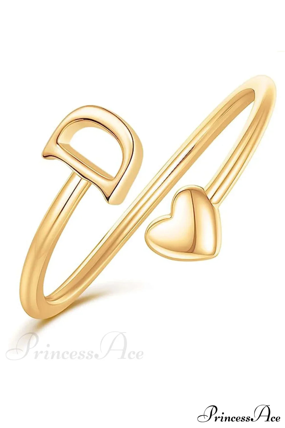1Pc Minimalist Style Heart Shaped Glittery Ring