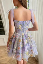 Flower Embroidery Floral Dress