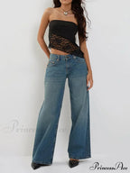 Women Chest Wrapping Solid Lace See Through Backless Casual Strapless Crop Going Out Sleeveless Camis Tank Top