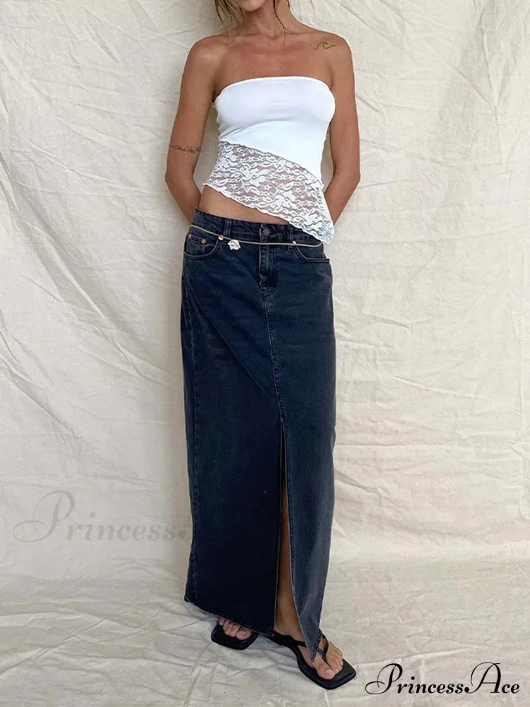 Women Chest Wrapping Solid Lace See Through Backless Casual Strapless Crop Going Out Sleeveless Camis Tank Top