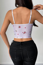 Light Lace Floral Bustier Cami Top