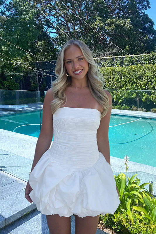 Spring Elegant Ruched Corset Dress With Layered Skirt Party