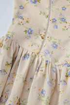 Vintage Floral Cami Slim Fit Maxi Dress