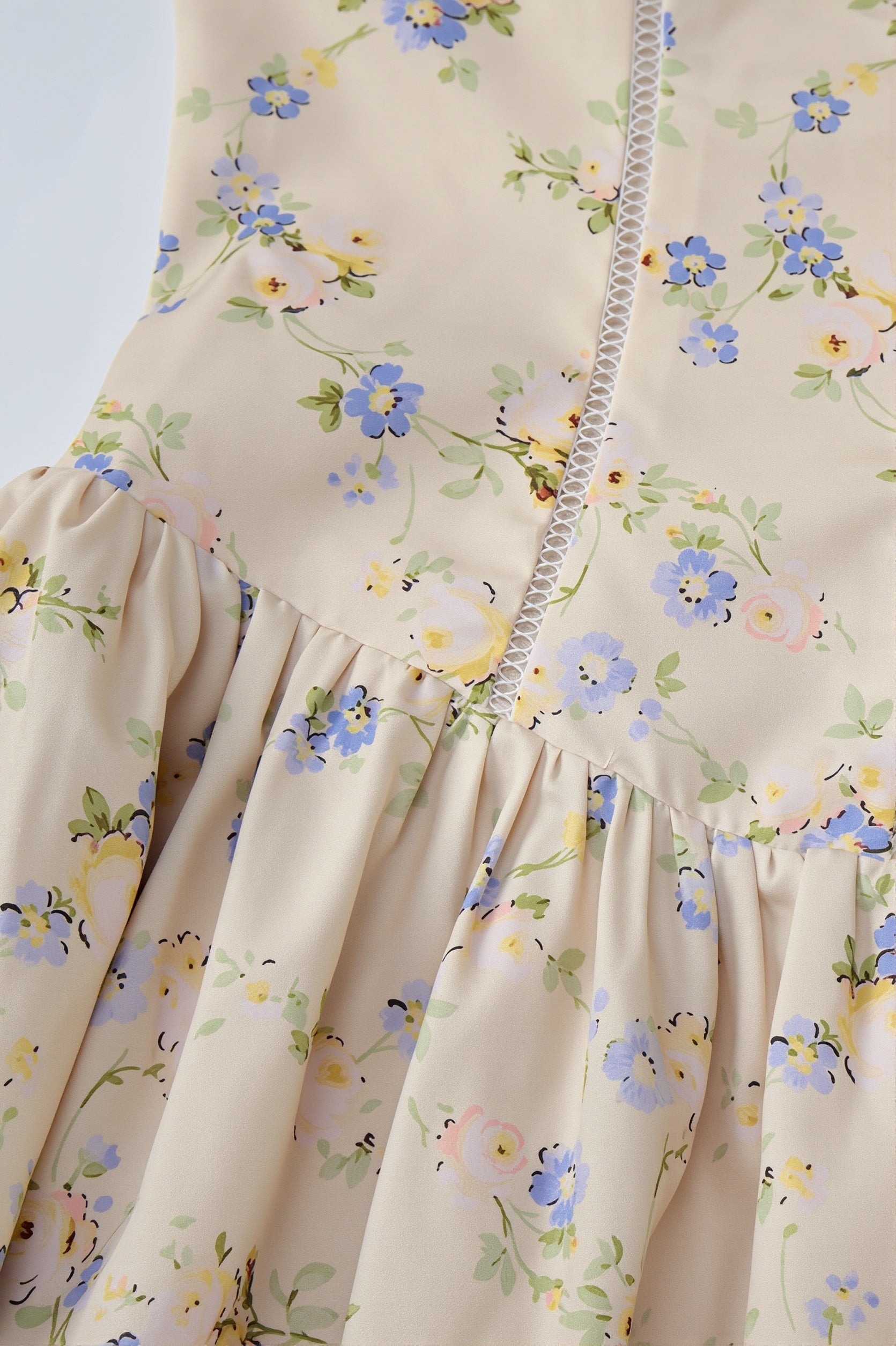 Vintage Floral Cami Slim Fit Maxi Dress