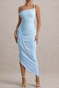 Asymmetrical Bodycon Maxi Party Dress
