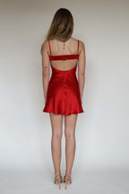 Cami Lace Trim Solid Mini Dress
