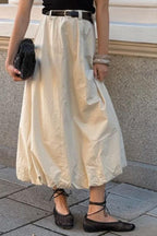 French Style Puff Skirt Spring Midi