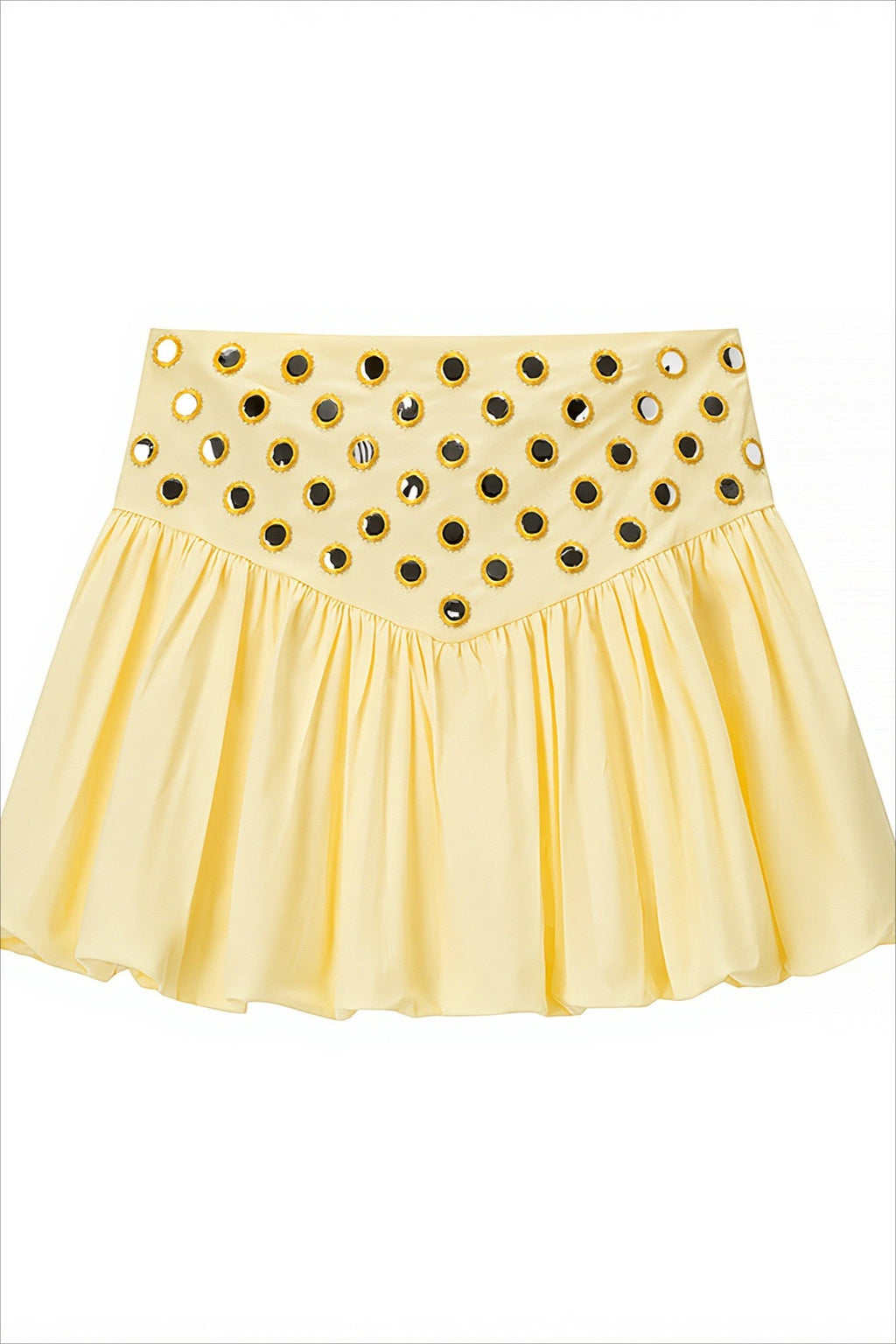 Metal Detail Ruffle Cami Skirt Sets
