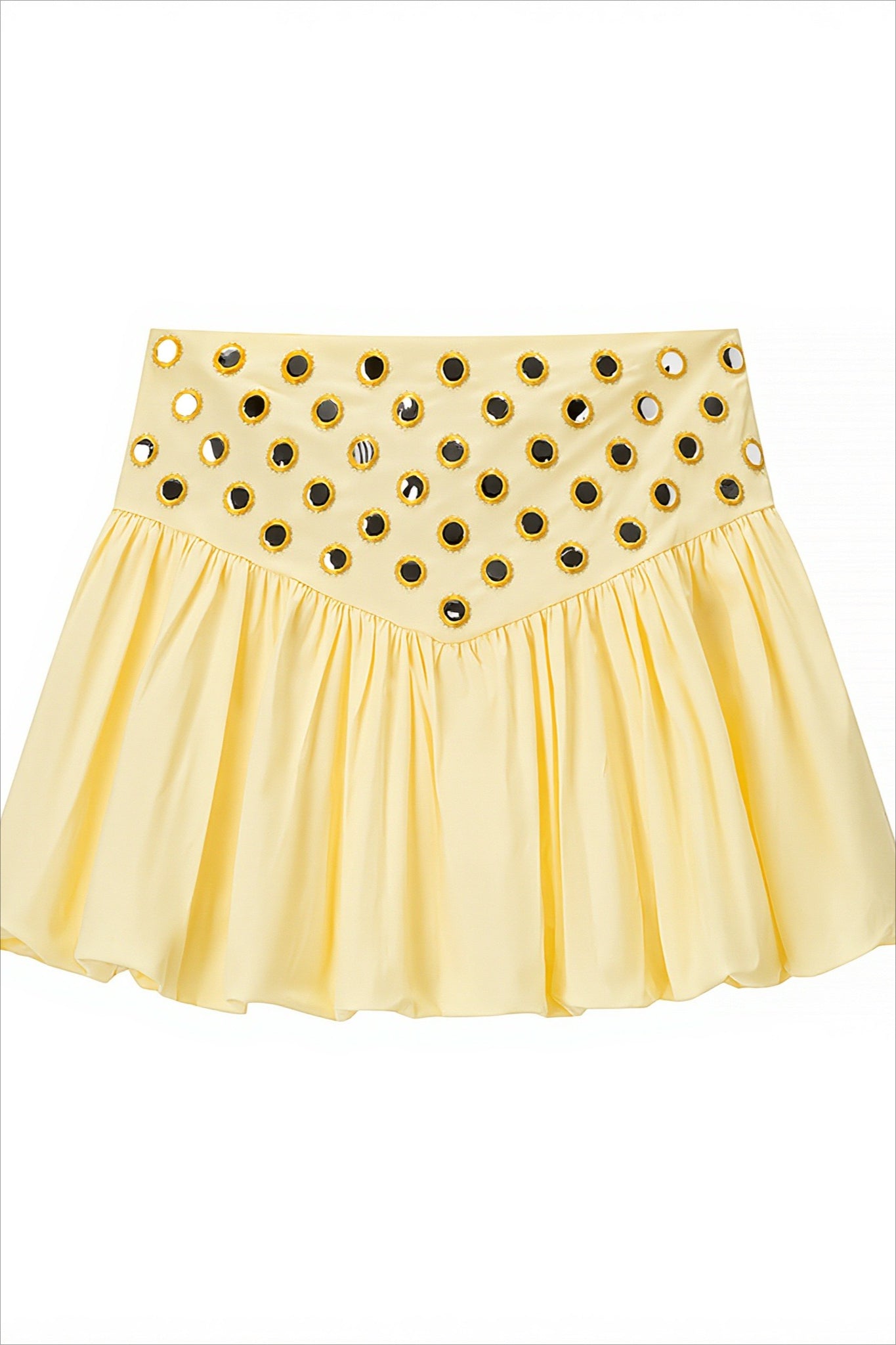 Metal Detail Ruffle Cami Skirt Sets
