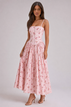 Floral Print Cami Slip Maxi Dress