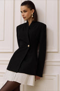 Ruched Waist Blazer Dress