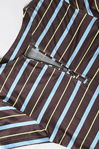 Striped Print Slim Pant Two Piece Set