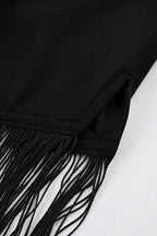 Elegant Asymmetric Tassel Midi Skirt