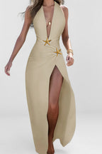 V-Neck Split Loose Party Dress