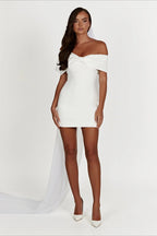 Off-The-Shoulder Bodycon Cocktail Dress