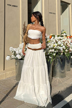 High Rise Layered Flowy Skirt