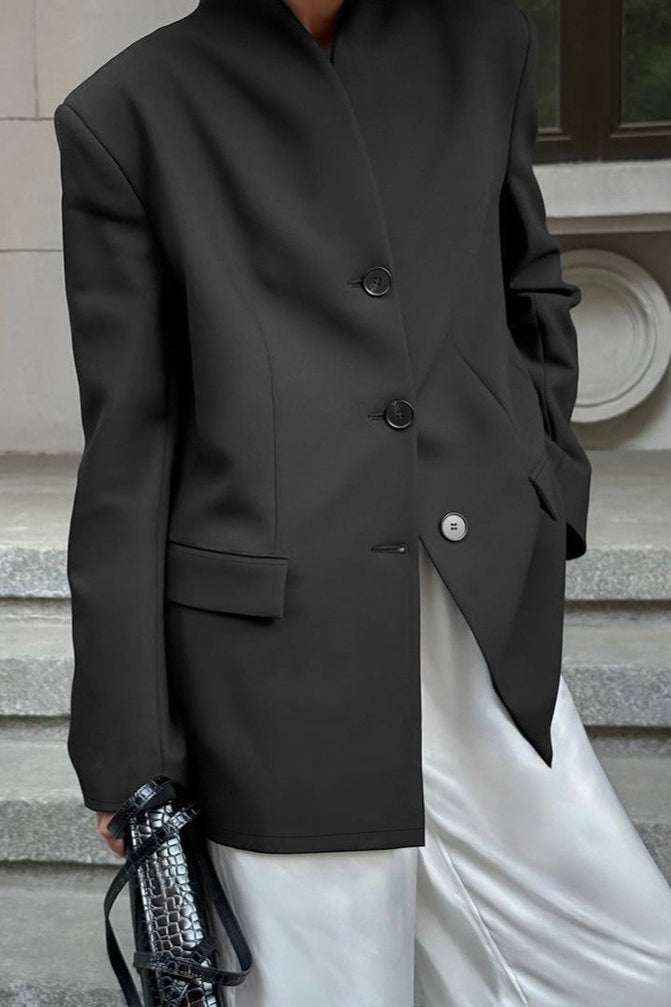 Minimalist V-Neck Blazer Jacket