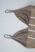 Deep V Mesh Bone Cami Top