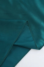 Satin V-Neck Waist-Cinching Split Dress Party