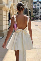 Backless Bow Tie Party Dress