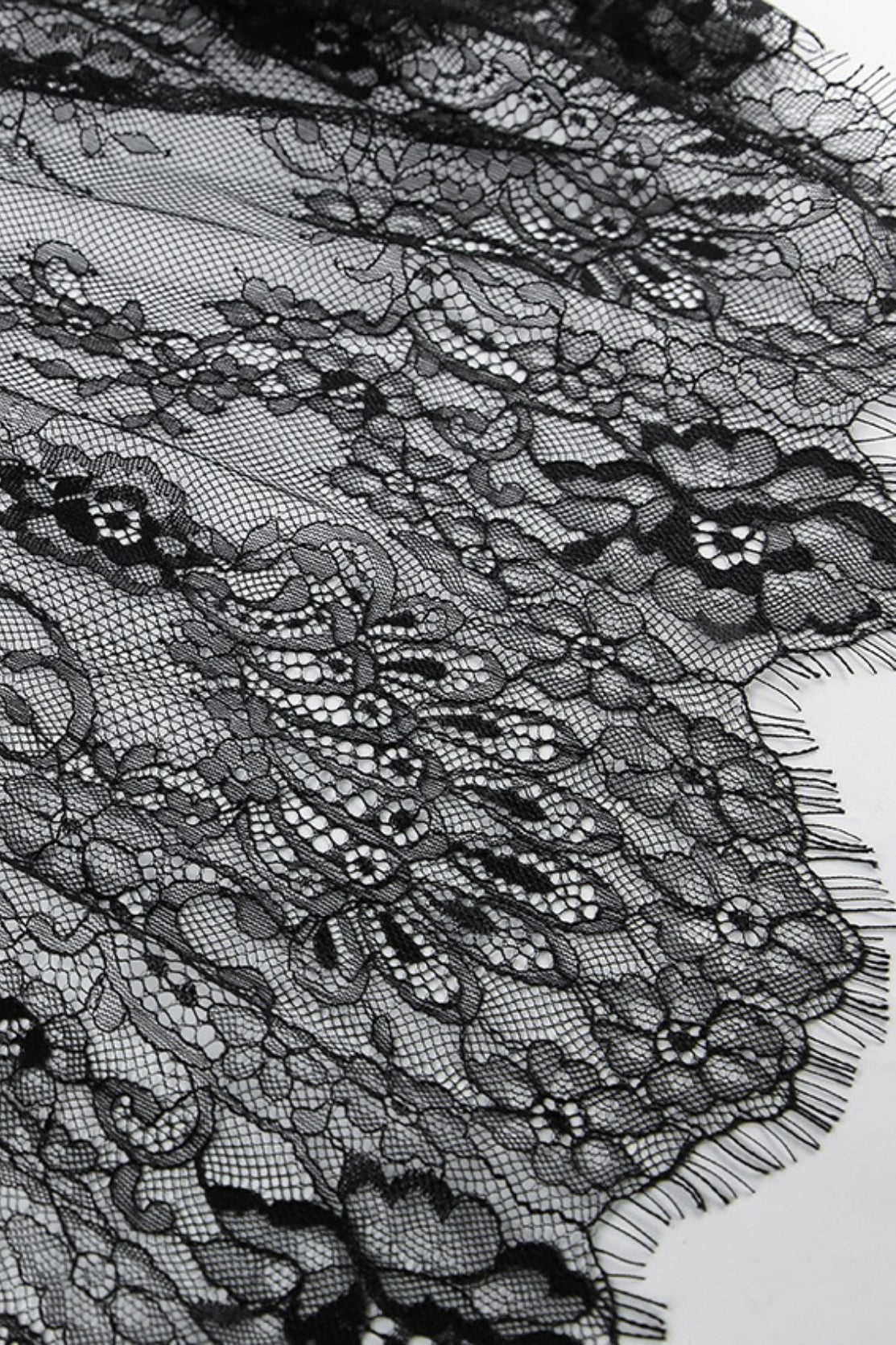 Solid V Neck Loose Lace Maxi Dress