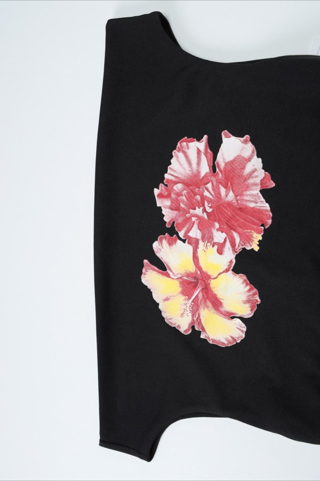 Off Shoulder Floral Print Crop T-Shirt