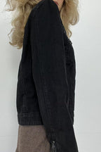 Black Washed Denim Jacket
