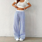 Striped Straight Casual Pants