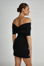 Off-The-Shoulder Bodycon Cocktail Dress