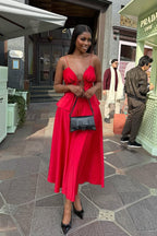 Tie Cami High Waist Skirt Set