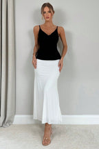 Minimal Solid Tie Slim Cami Top