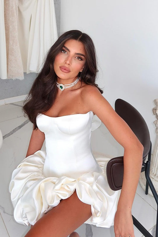 Slim Strapless Ruched Party Dress