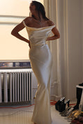 Satin Backless Cami Bodycon Maxi Dress