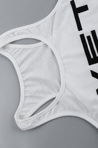 Street Letter Print Tank Top
