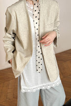Casual V-Neck Blazer