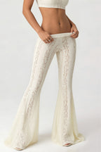Elegant Lace Texture Long Pants