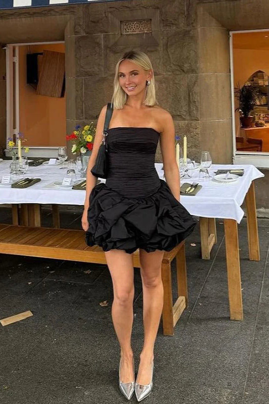 Spring Elegant Ruched Corset Dress With Layered Skirt Party