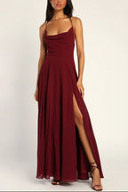 Halter Backless Maxi Formal Dress