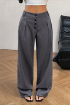 Vintage Button Front Drape Pants