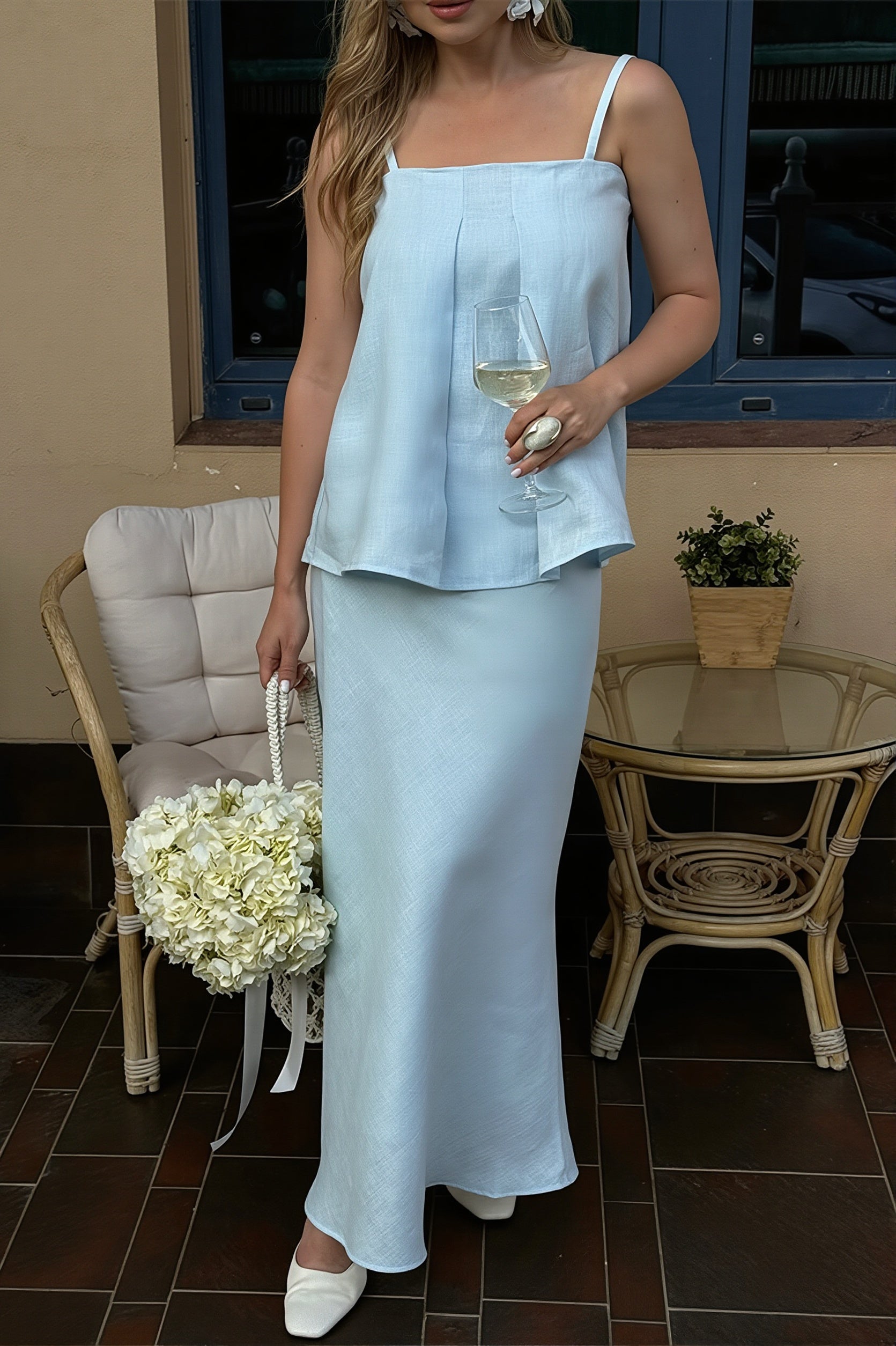 Cotton Cami Mermaid Long Skirt Sets