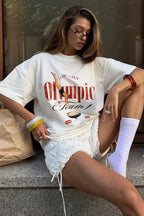 Cotton Trendy Loose Creative Print T-Shirt