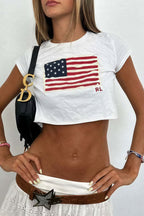Y2K Street Printed Cropped T-Shirt
