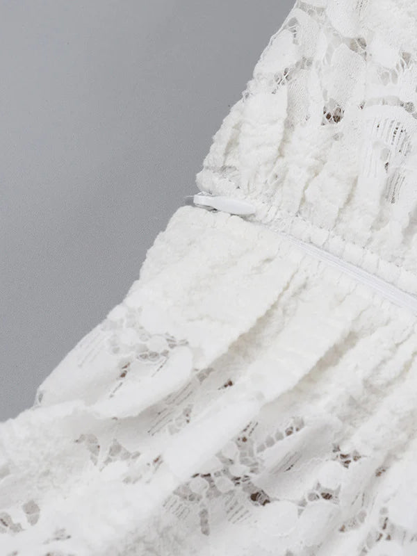 Lace Off-Shoulder Bodycon Mini Party Dress