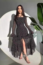Floral Print Trendy Casual Maxi Dress