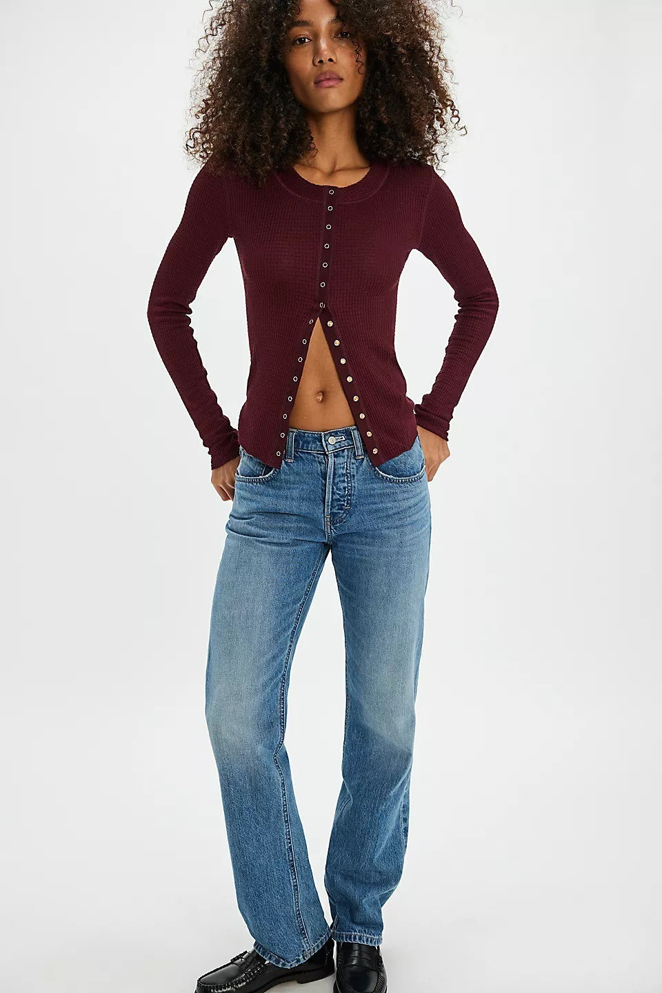 Waffle Knit Cardigan
