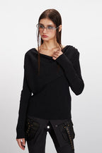 Cowl Neck Fitted Knit Top