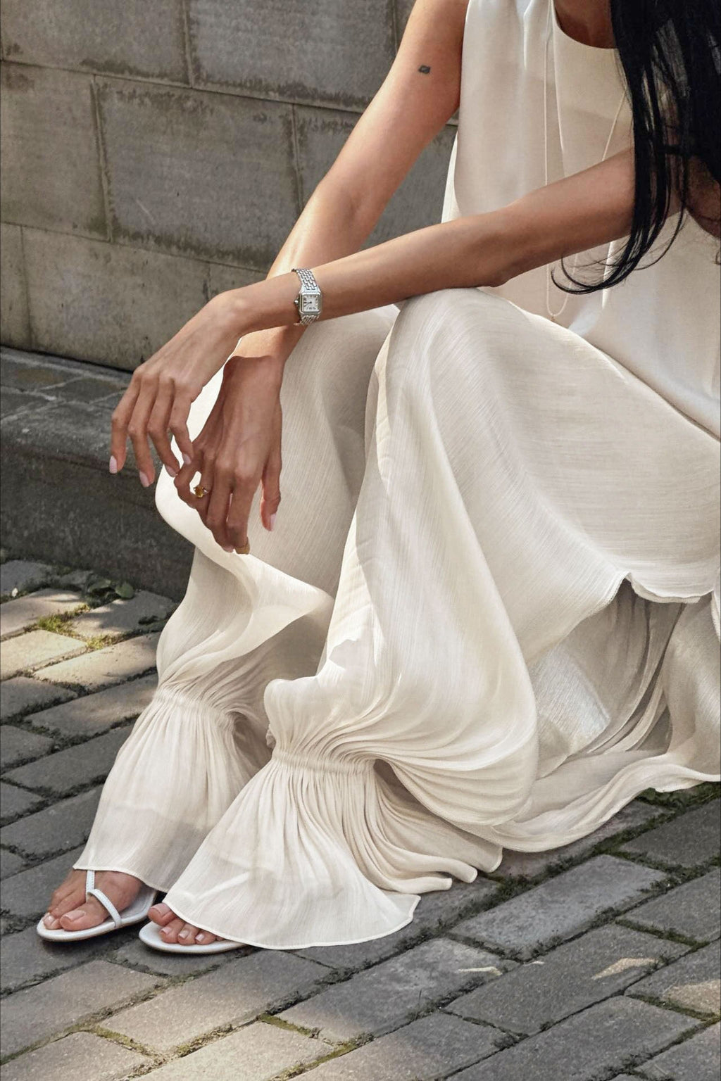 Structured Puff Ankle Casual Pants