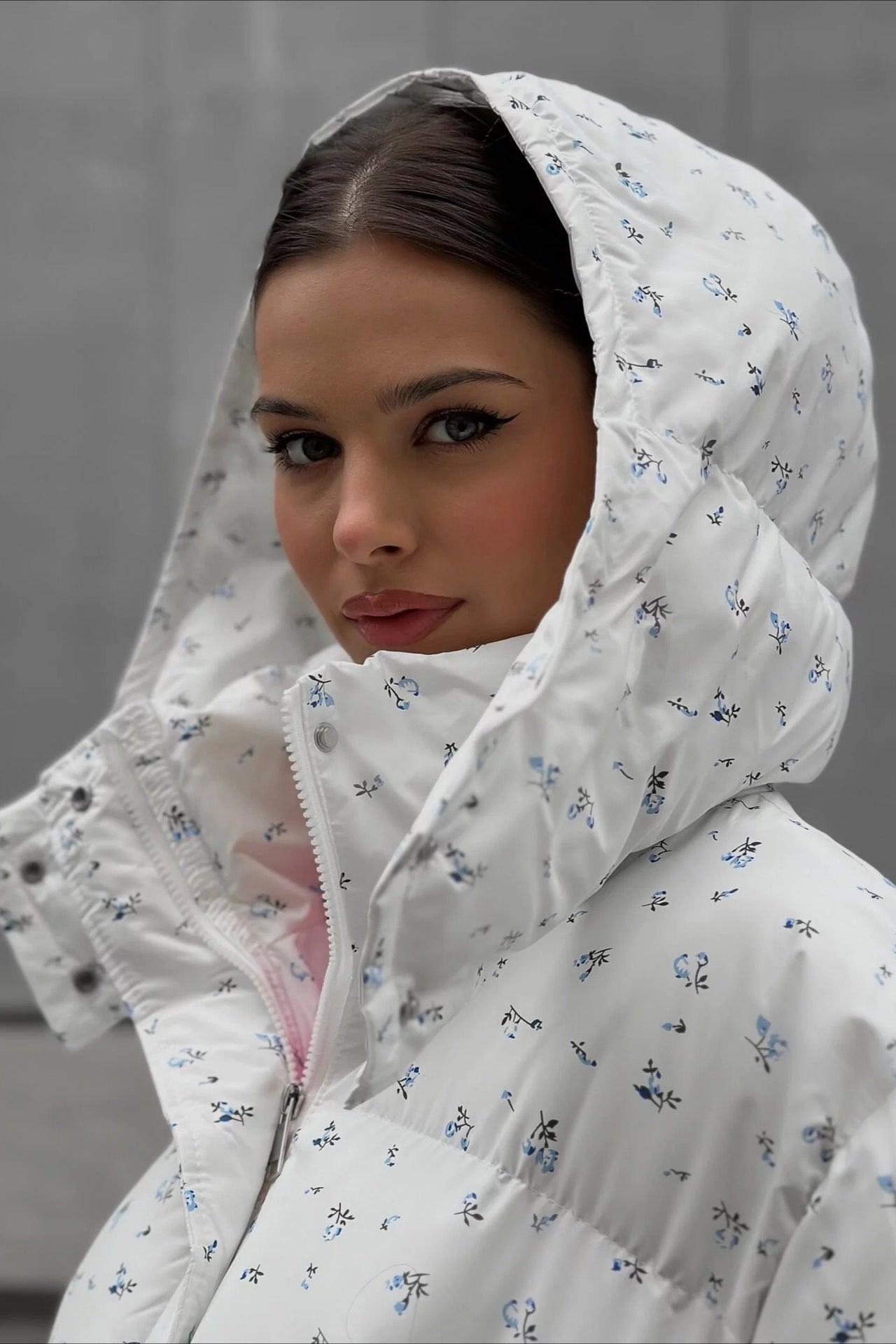 Printed Puffy Puffer Jacket