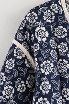 Double Sided Printed Trimmed Padded Coat